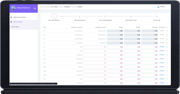 Gestión de Cierres y Recaudo
